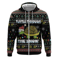 Turtle Through The Snow Christmas Hoodie - Wonder Print Shop