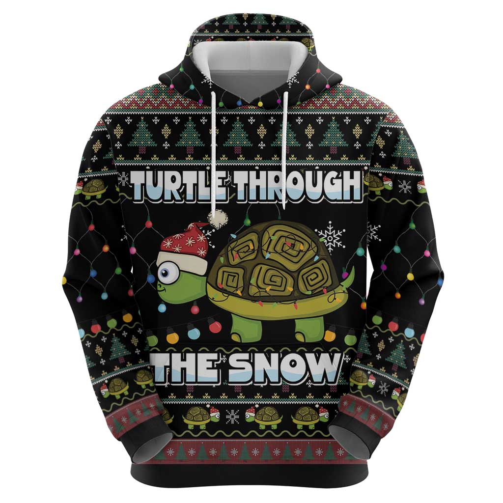 Turtle Through The Snow Christmas Hoodie - Wonder Print Shop