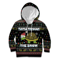 Turtle Through The Snow Christmas Kid Hoodie - Wonder Print Shop