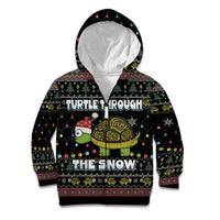 Turtle Through The Snow Christmas Kid Hoodie - Wonder Print Shop