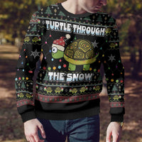 Turtle Through The Snow Christmas Ugly Christmas Sweater - Wonder Print Shop