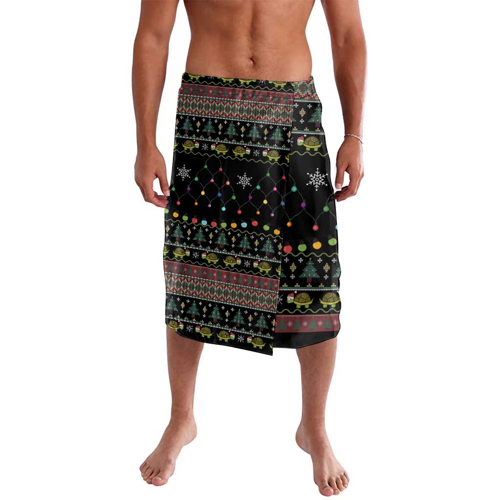 Turtle Through The Snow Christmas Lavalava - Wonder Print Shop