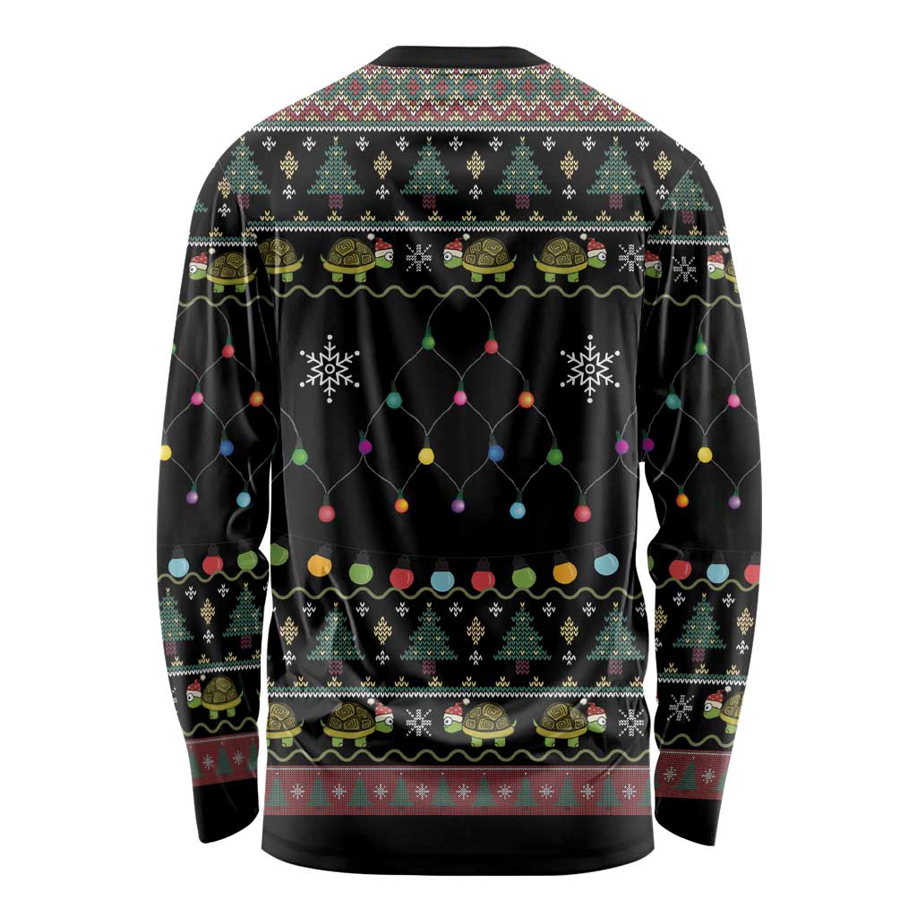 Turtle Through The Snow Christmas Long Sleeve Shirt - Wonder Print Shop