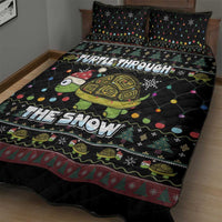 Turtle Through The Snow Christmas Quilt Bed Set - Wonder Print Shop