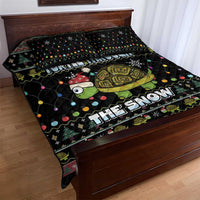 Turtle Through The Snow Christmas Quilt Bed Set - Wonder Print Shop