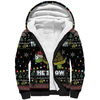 Turtle Through The Snow Christmas Sherpa Hoodie - Wonder Print Shop