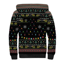 Turtle Through The Snow Christmas Sherpa Hoodie - Wonder Print Shop