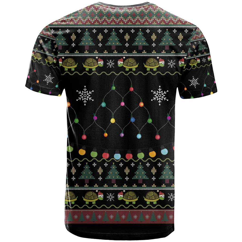 Turtle Through The Snow Christmas T Shirt - Wonder Print Shop