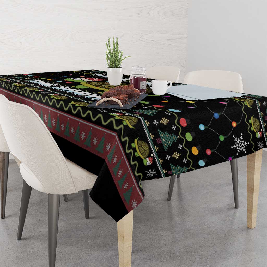 Turtle Through The Snow Christmas Tablecloth - Wonder Print Shop