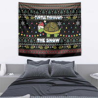 Turtle Through The Snow Christmas Tapestry - Wonder Print Shop