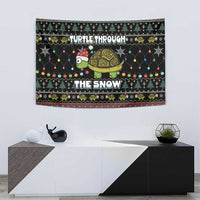 Turtle Through The Snow Christmas Tapestry - Wonder Print Shop
