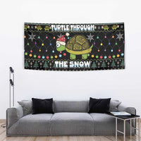 Turtle Through The Snow Christmas Tapestry - Wonder Print Shop