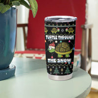 Turtle Through The Snow Christmas Tumbler Cup - Wonder Print Shop