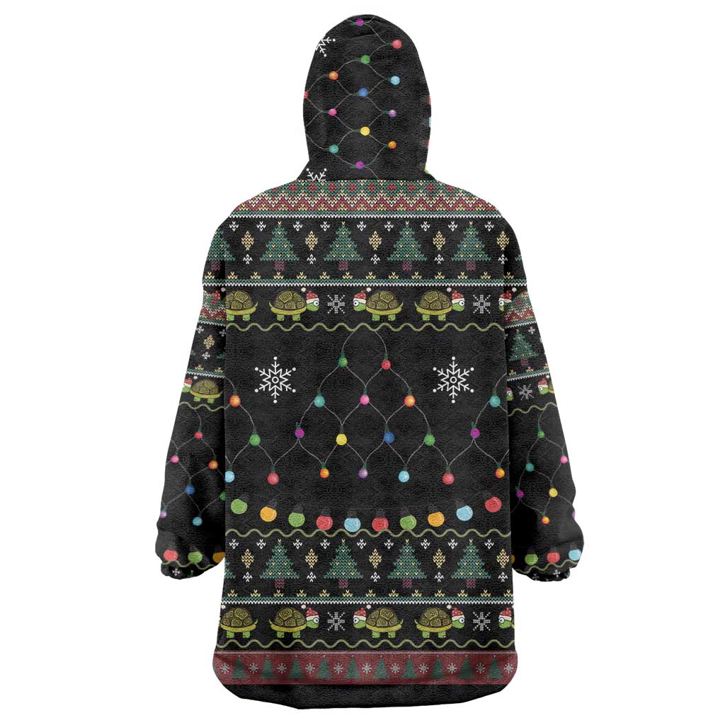 Turtle Through The Snow Christmas Wearable Blanket Hoodie - Wonder Print Shop