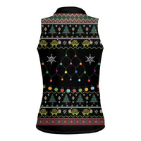 Turtle Through The Snow Christmas Women Sleeveless Polo Shirt - Wonder Print Shop