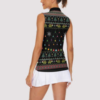 Turtle Through The Snow Christmas Women Sleeveless Polo Shirt - Wonder Print Shop