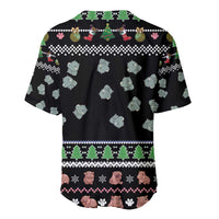 Christmas Become Ungovernable Moo Deng Baseball Jersey Humor Cute Baby Hippo Joke - Wonder Print Shop