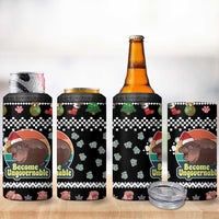 Christmas Become Ungovernable Moo Deng 4 in 1 Can Cooler Tumbler Humor Cute Baby Hippo Joke - Wonder Print Shop