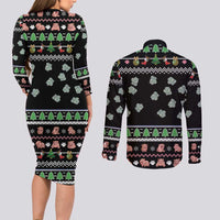 Christmas Become Ungovernable Moo Deng Couples Matching Long Sleeve Bodycon Dress and Long Sleeve Button Shirt Humor Cute Baby Hippo Joke - Wonder Print Shop