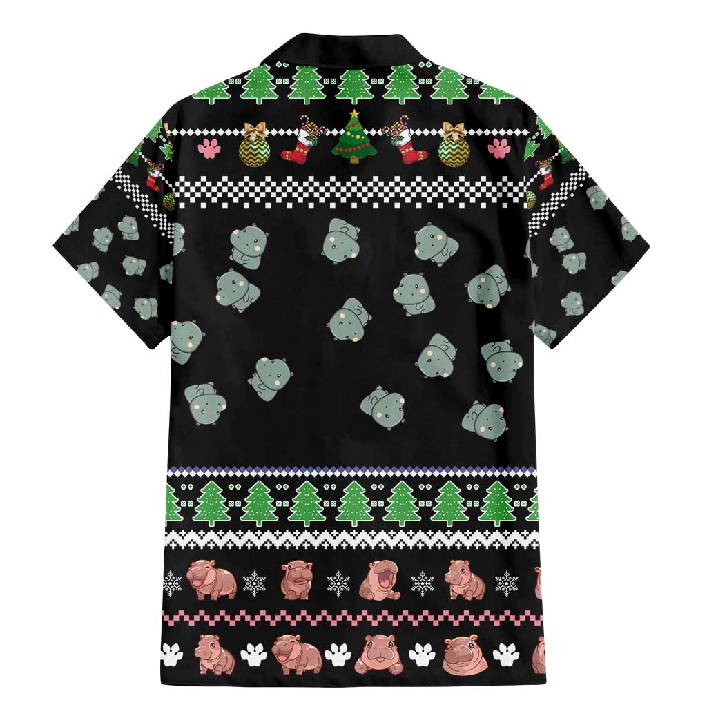 Christmas Become Ungovernable Moo Deng Family Matching Mermaid Dress and Hawaiian Shirt Humor Cute Baby Hippo Joke - Wonder Print Shop