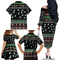 Christmas Become Ungovernable Moo Deng Family Matching Off The Shoulder Long Sleeve Dress and Hawaiian Shirt Humor Cute Baby Hippo Joke - Wonder Print Shop