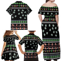 Christmas Become Ungovernable Moo Deng Family Matching Off Shoulder Maxi Dress and Hawaiian Shirt Humor Cute Baby Hippo Joke - Wonder Print Shop