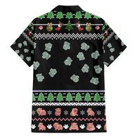 Christmas Become Ungovernable Moo Deng Family Matching Off Shoulder Maxi Dress and Hawaiian Shirt Humor Cute Baby Hippo Joke - Wonder Print Shop