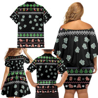 Christmas Become Ungovernable Moo Deng Family Matching Off Shoulder Short Dress and Hawaiian Shirt Humor Cute Baby Hippo Joke - Wonder Print Shop