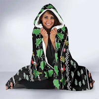 Christmas Become Ungovernable Moo Deng Hooded Blanket Humor Cute Baby Hippo Joke