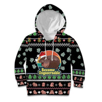 Christmas Become Ungovernable Moo Deng Kid Hoodie Humor Cute Baby Hippo Joke - Wonder Print Shop