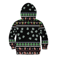 Christmas Become Ungovernable Moo Deng Kid Hoodie Humor Cute Baby Hippo Joke - Wonder Print Shop