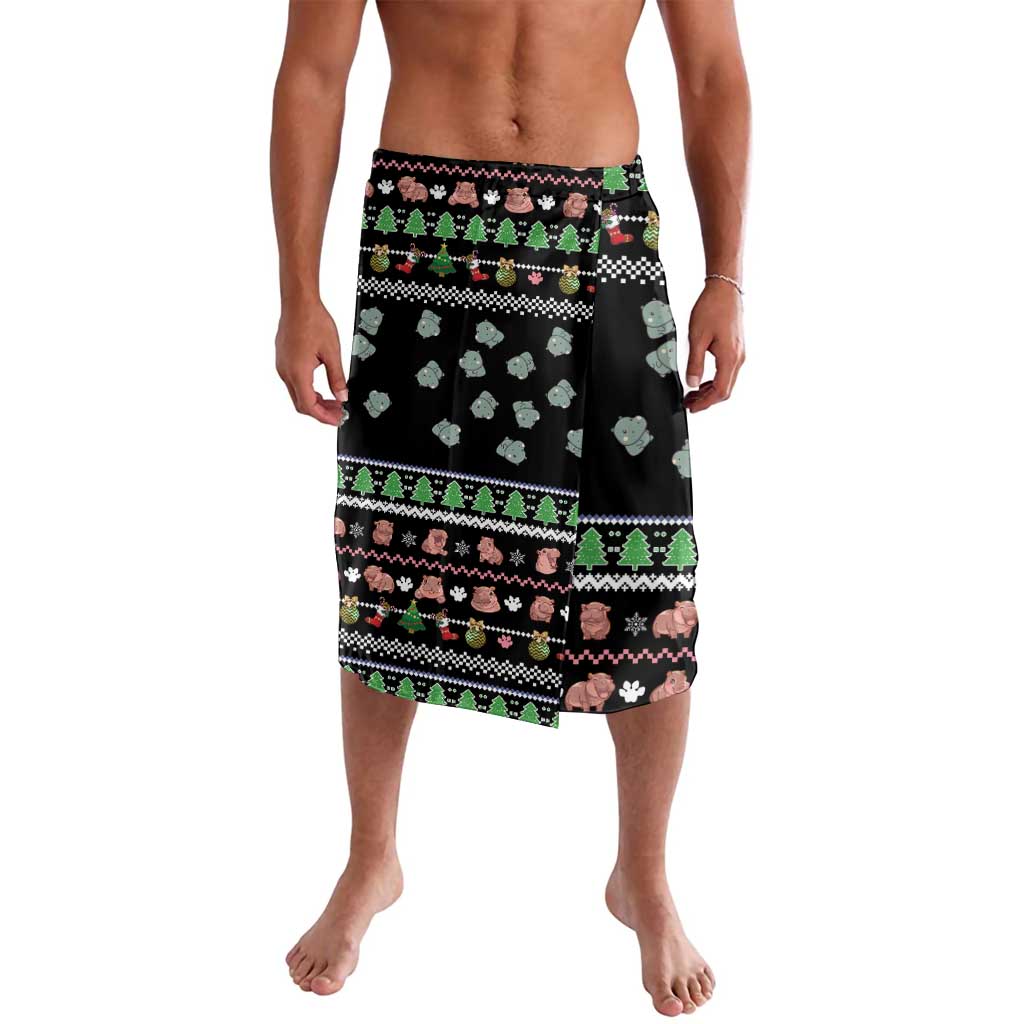 Christmas Become Ungovernable Moo Deng Lavalava Humor Cute Baby Hippo Joke - Wonder Print Shop