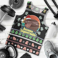 Christmas Become Ungovernable Moo Deng Men Tank Top Humor Cute Baby Hippo Joke - Wonder Print Shop