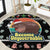 Christmas Become Ungovernable Moo Deng Round Carpet Humor Cute Baby Hippo Joke