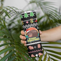 Christmas Become Ungovernable Moo Deng Skinny Tumbler Humor Cute Baby Hippo Joke - Wonder Print Shop