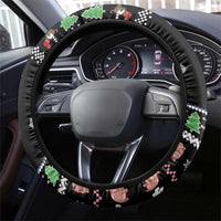 Christmas Become Ungovernable Moo Deng Steering Wheel Cover Humor Cute Baby Hippo Joke - Wonder Print Shop