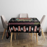 Christmas Become Ungovernable Moo Deng Tablecloth Humor Cute Baby Hippo Joke - Wonder Print Shop