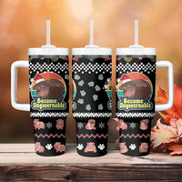 Christmas Become Ungovernable Moo Deng Tumbler With Handle Humor Cute Baby Hippo Joke - Wonder Print Shop