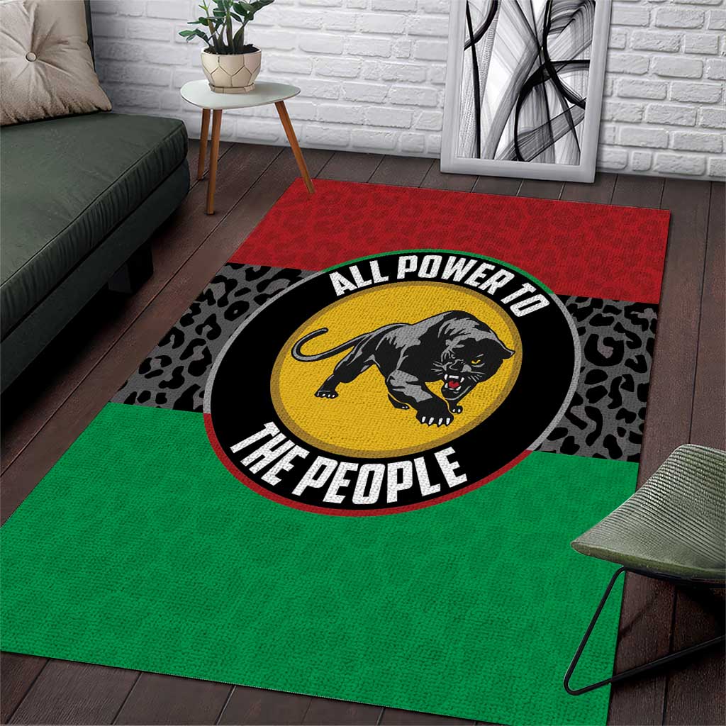 Pan African Panther Area Rug All Power To The People