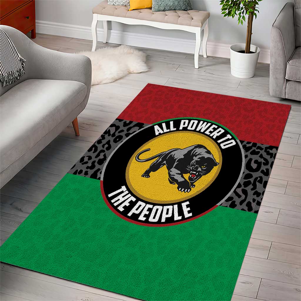 Pan African Panther Area Rug All Power To The People