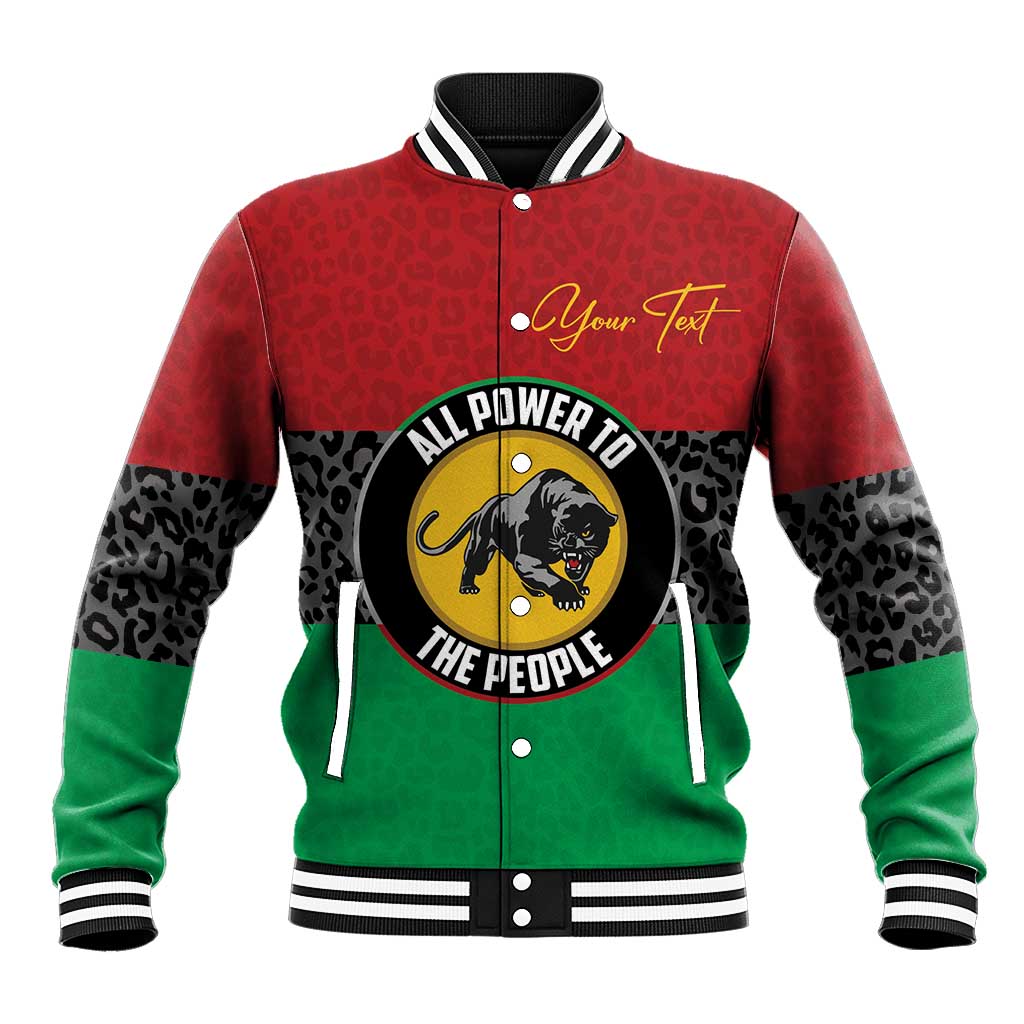 Personalized Pan African Panther Baseball Jacket All Power To The People