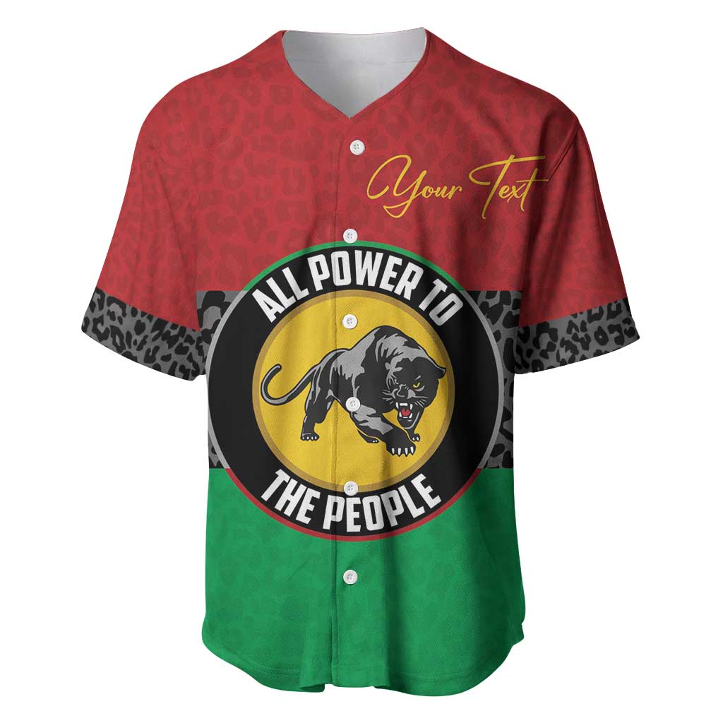 Personalized Pan African Panther Baseball Jersey All Power To The People