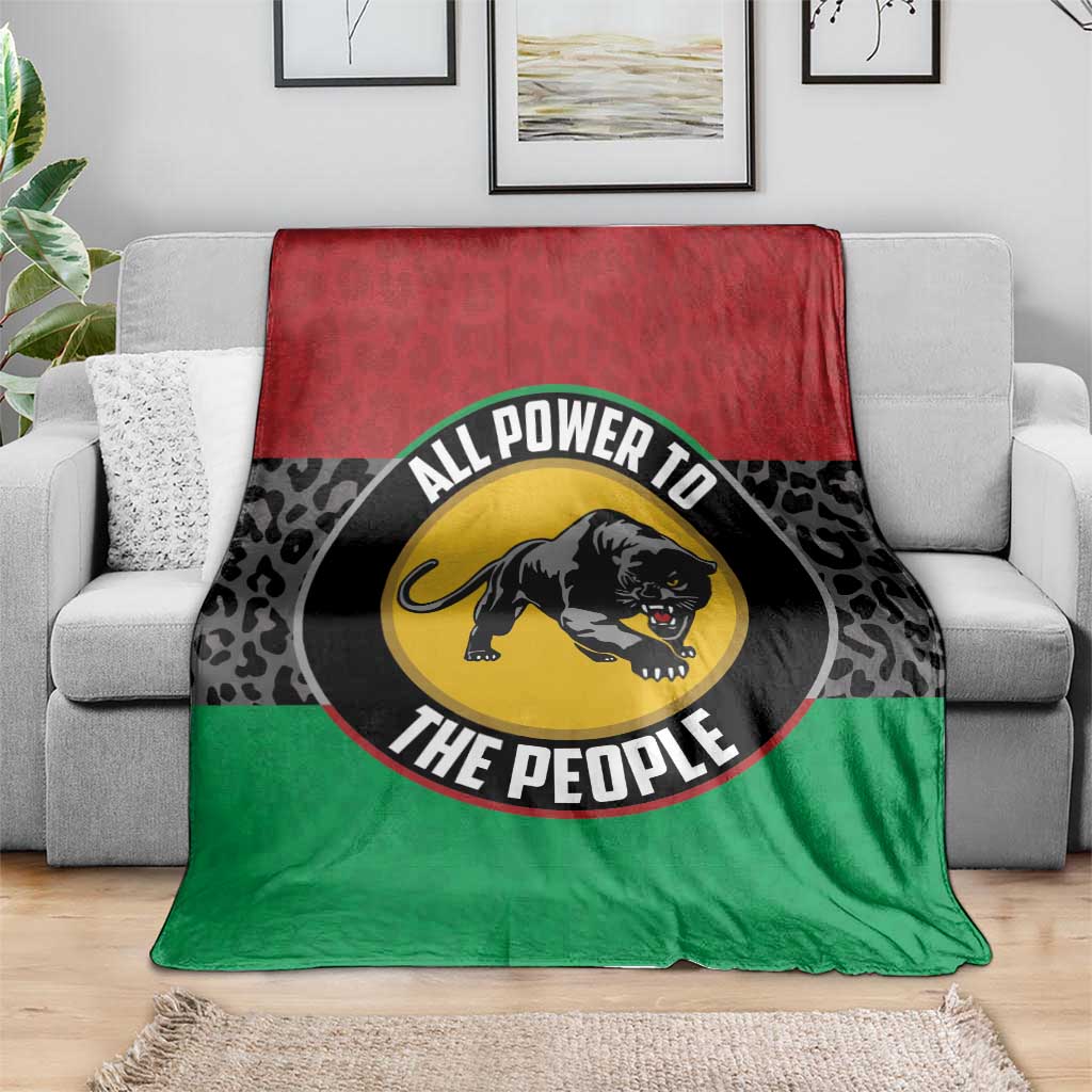 Pan African Panther Blanket All Power To The People