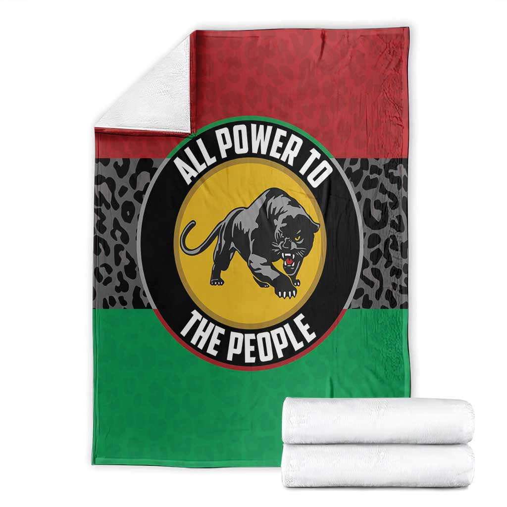 Pan African Panther Blanket All Power To The People