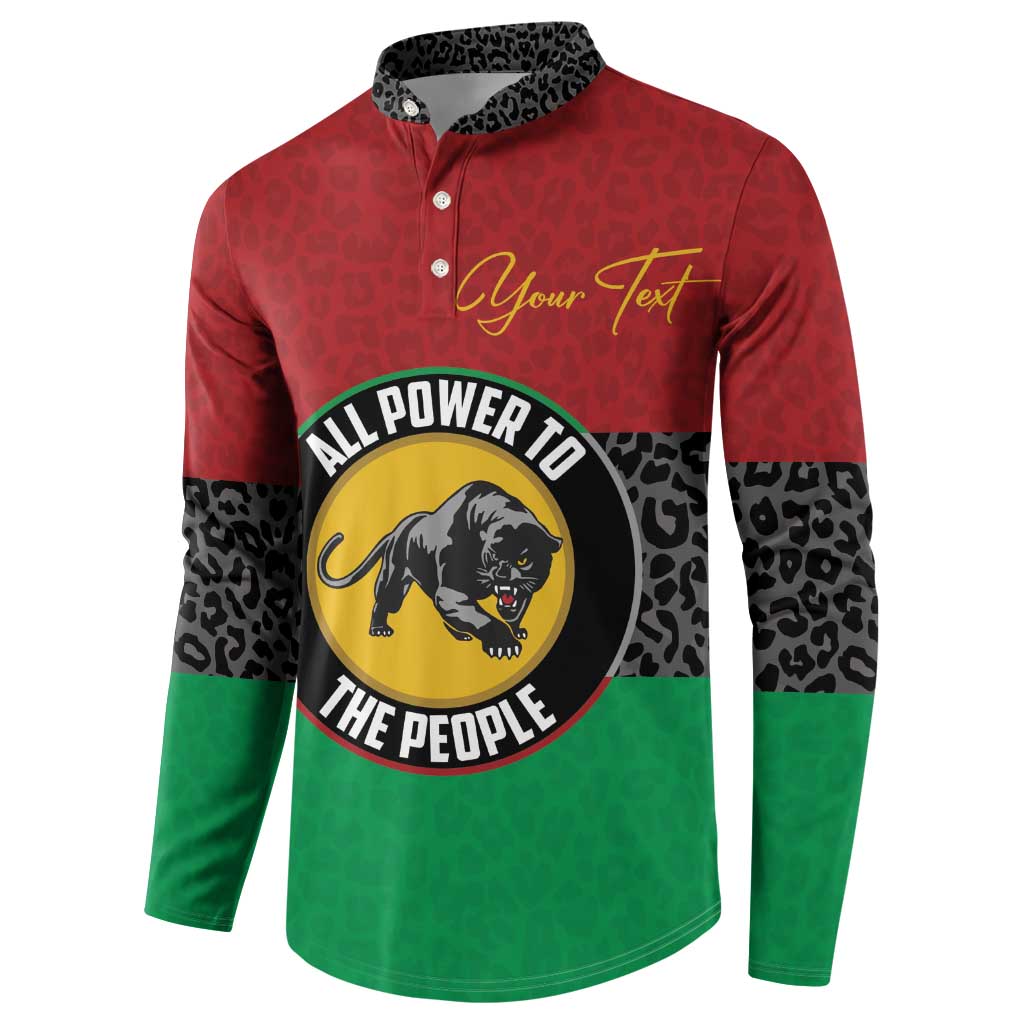 Personalized Pan African Panther Button Sweatshirt All Power To The People