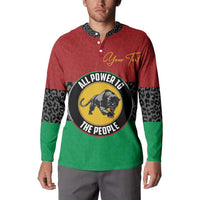 Personalized Pan African Panther Button Sweatshirt All Power To The People