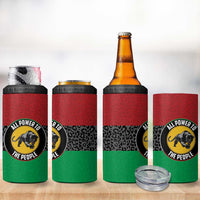 Personalized Pan African Panther 4 in 1 Can Cooler Tumbler All Power To The People