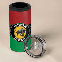 Personalized Pan African Panther 4 in 1 Can Cooler Tumbler All Power To The People