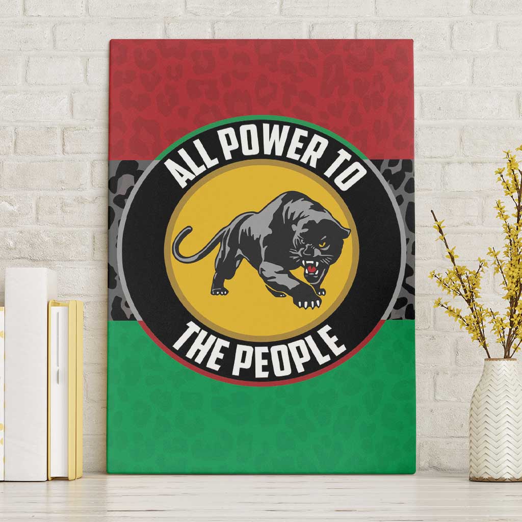 Pan African Panther Canvas Wall Art All Power To The People