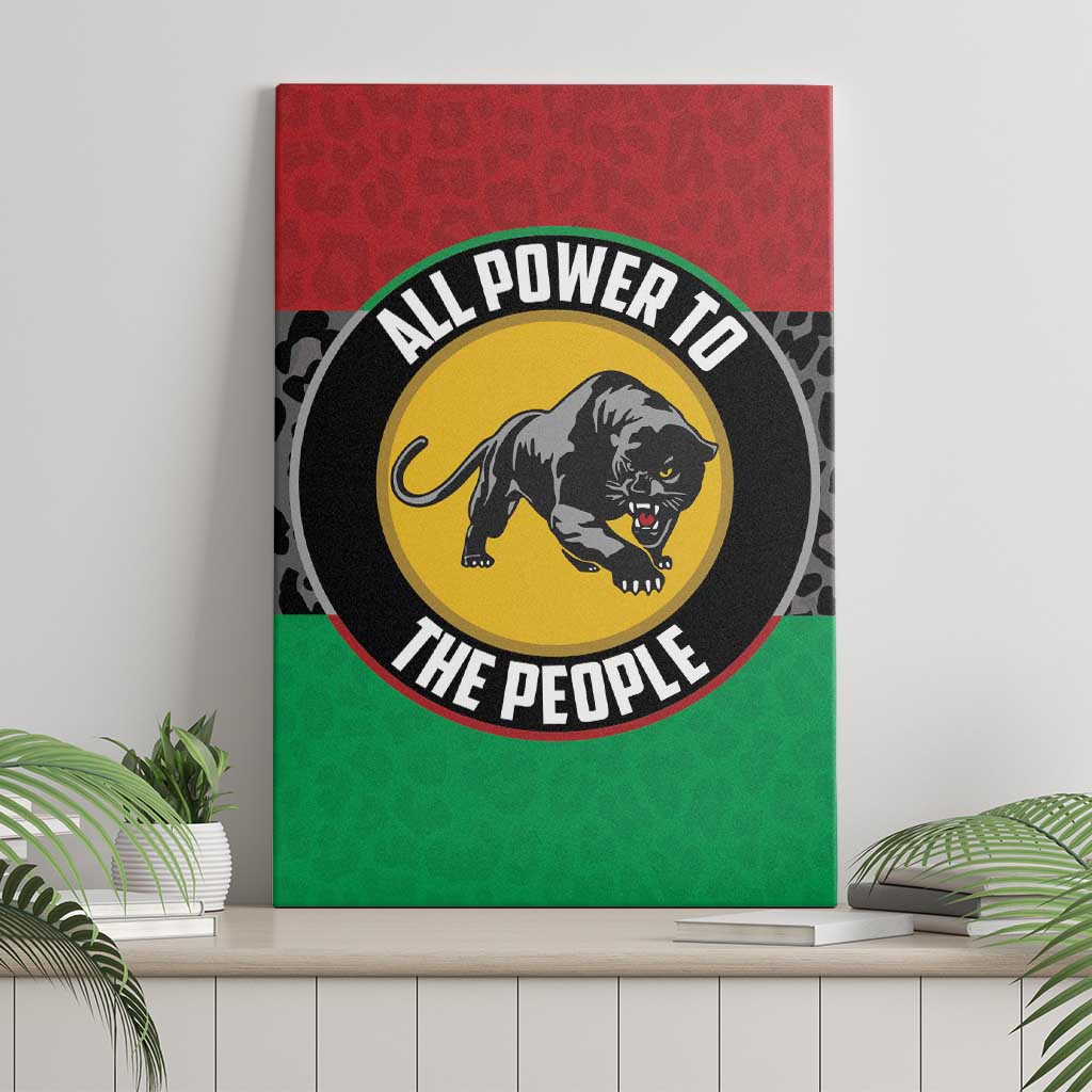 Pan African Panther Canvas Wall Art All Power To The People